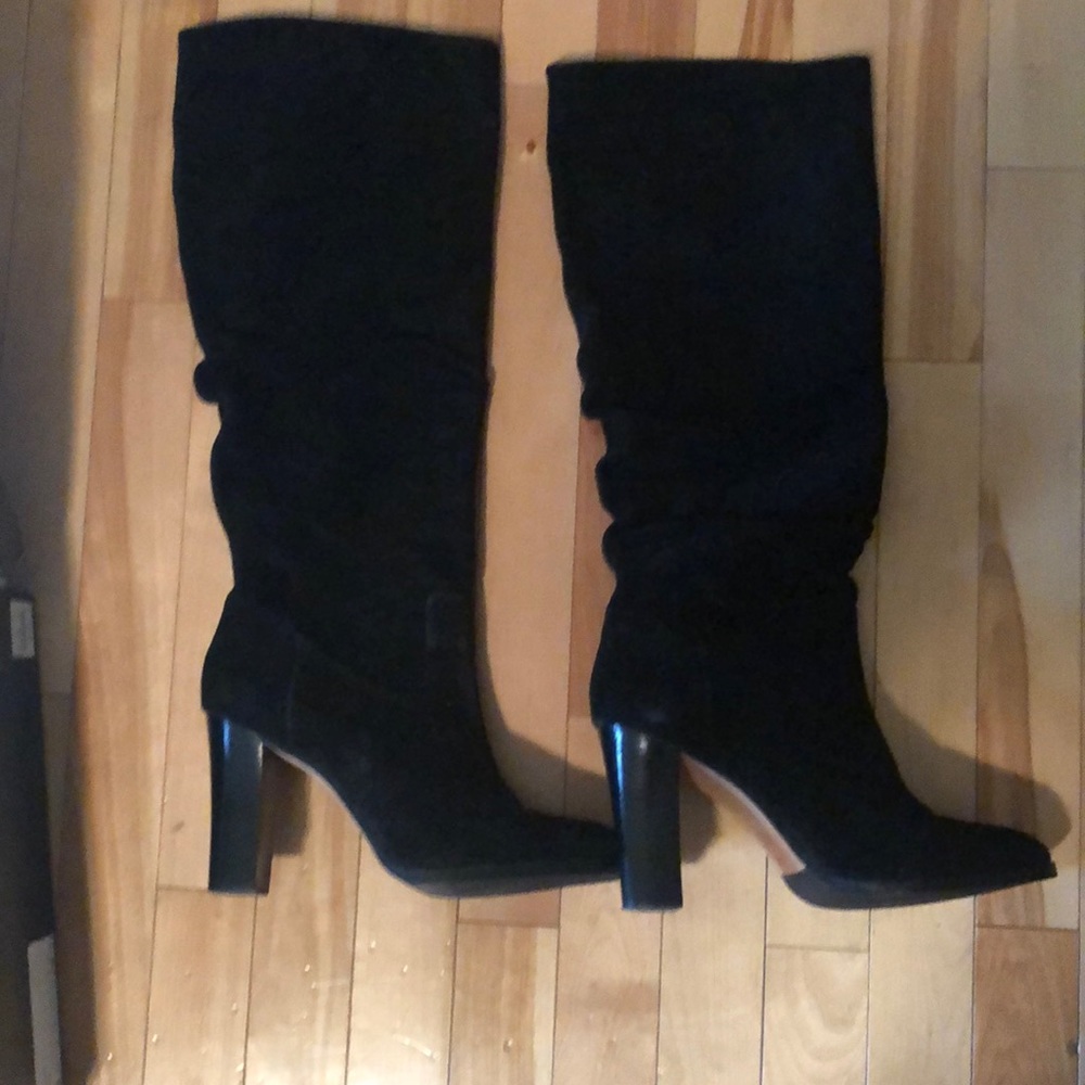 Banana Republic black suede tall boot. Size 8.5
